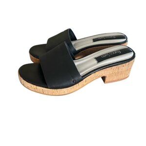 Franco Sarto Black Pony Slide Sandal 7